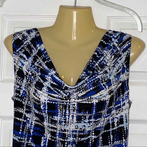 Calvin Klein sleeveless drape neck top Sz S - Picture 2 of 5